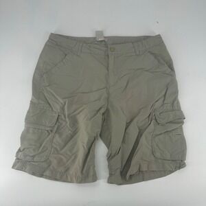 REI Women Hiking Cargo Shorts Beige Nylon Polyester‎ Size 14
